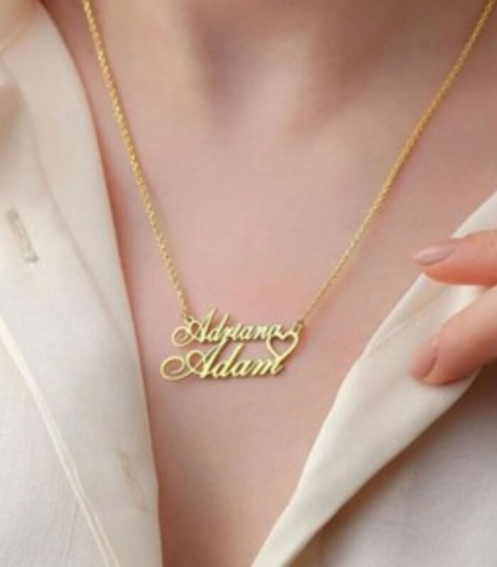 Elegant Dual Script – Couple Names Pendant